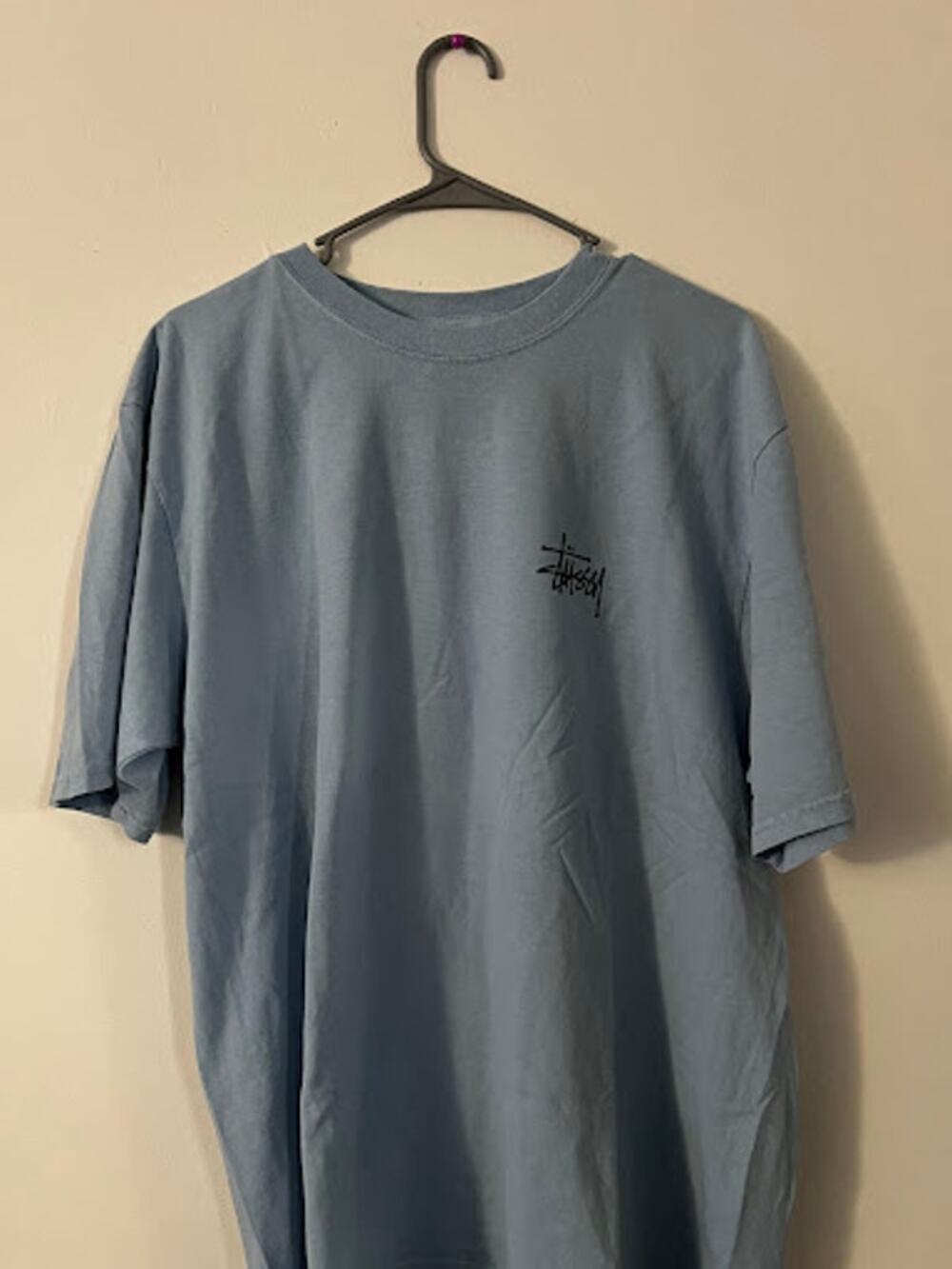 Stรผssy Basic Stock Logo T-Shirt - Light Blue